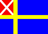 Schwedische Flagge mit d�nischem Danebrog