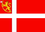 D�nische Flagge mit norwegischem L�wen